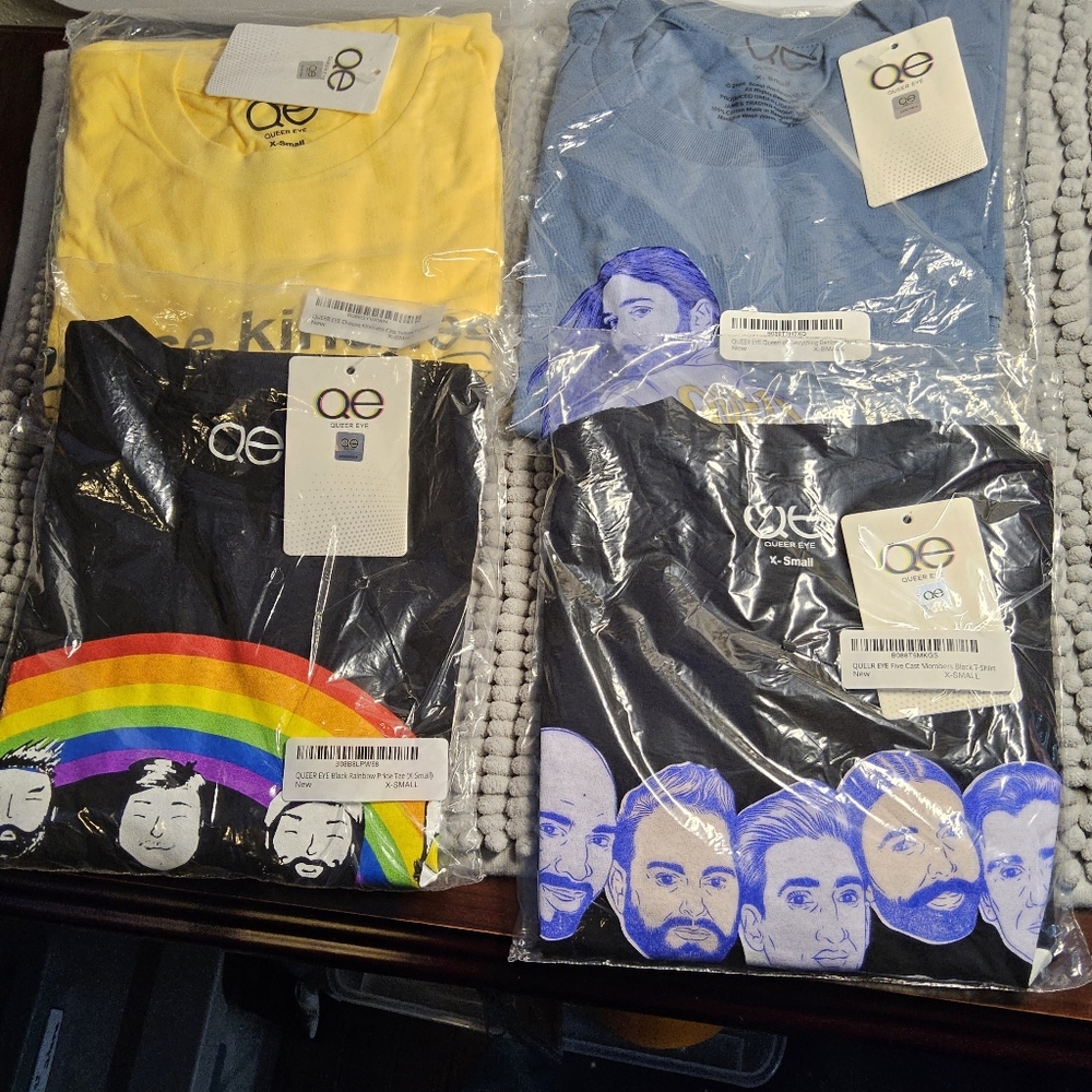 Bundle of 4 Size X Small Queer Eye Tshirts